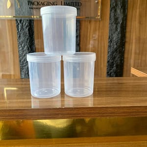 Home transparent bolly jar with white lid