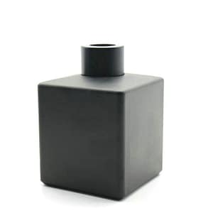 50ml square matte black diffuser bottle with black cap
