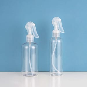 Home 250ml transparent plastic bottle with trigger bottle