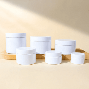 white pet jars
