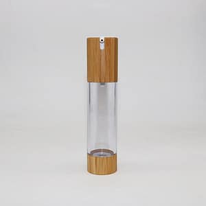50ml airless bamboo pump bottle