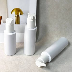 250ml white flat shoulder pump bottles