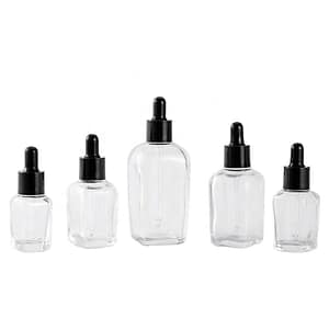 circle dropper bottle with gold cap