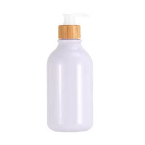 Home white plastic bottle with coporate pump copy