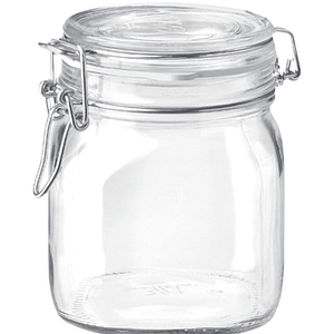circular/square glass bottles 500ml transparent glass jar with lid stainless steel