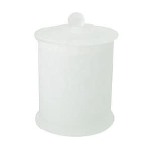 recycled apothecary white glass jars