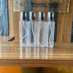 transparent flat shoulder pump bottle