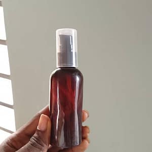 100ml amber pump bottles