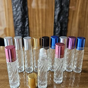 6ml ribbed roller bottles
