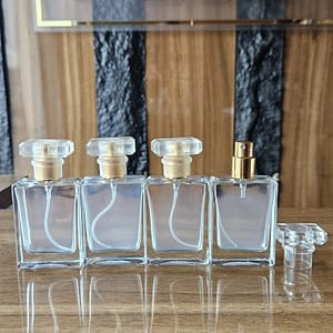 30ml transparent flat square spray bottle
