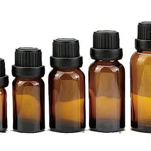 amber glass bottles with tamper proof lids