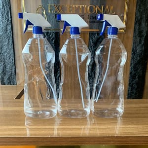 1 litre transparent bottle with spray gun