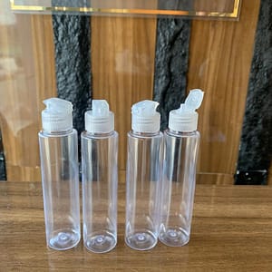 Home transparent pet bottle with flip cap